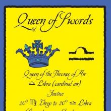 Значения карты «Королева мечей» колоды «Таро Тота Алистера Кроули» по книге «Таро-зеркало души» Герда Зиглера